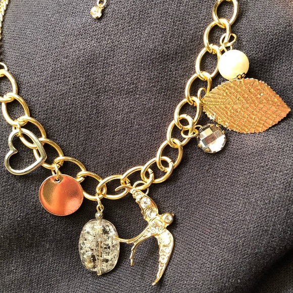 Gold necklace Bird charm NEW 16” to 20” - Picture 6 of 6